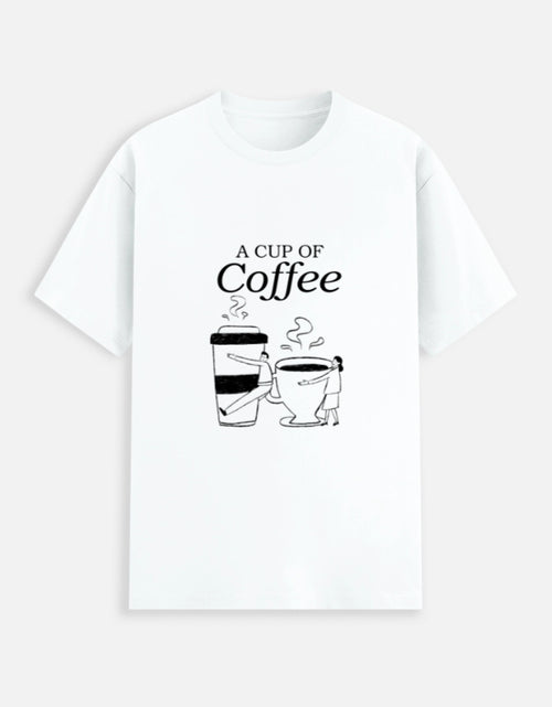 A Cup of Coffee Unisex Stretch T-shirt White