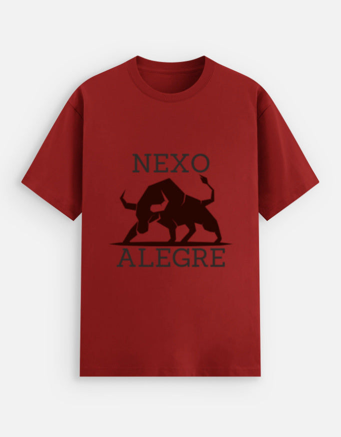 Red Stretchy t-shirt with Spanish Bull. Best for Bike Riders, Athelete and casual wear.