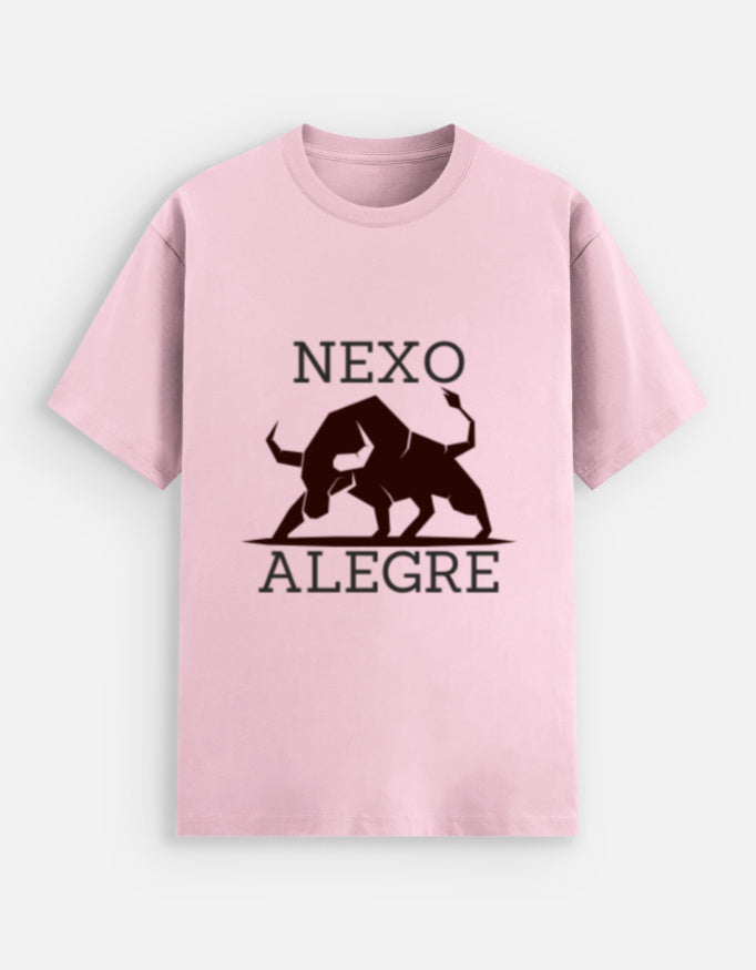 Baby Pink Stretchy t-shirt with Spanish Bull. Best for Bike Riders, Athelete and casual wear.