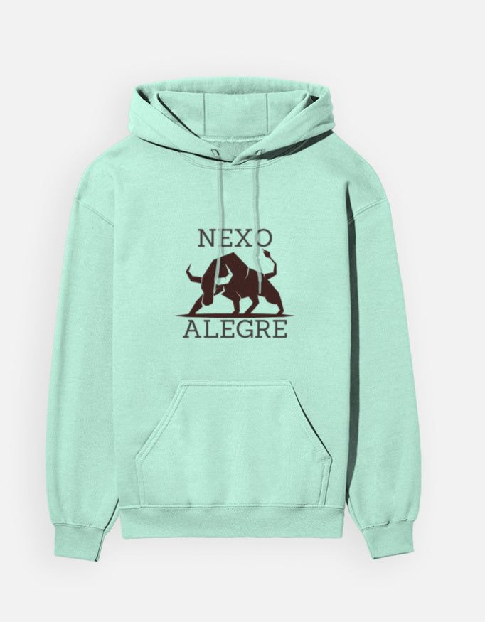 Mint hoodie with Spanish Bull print