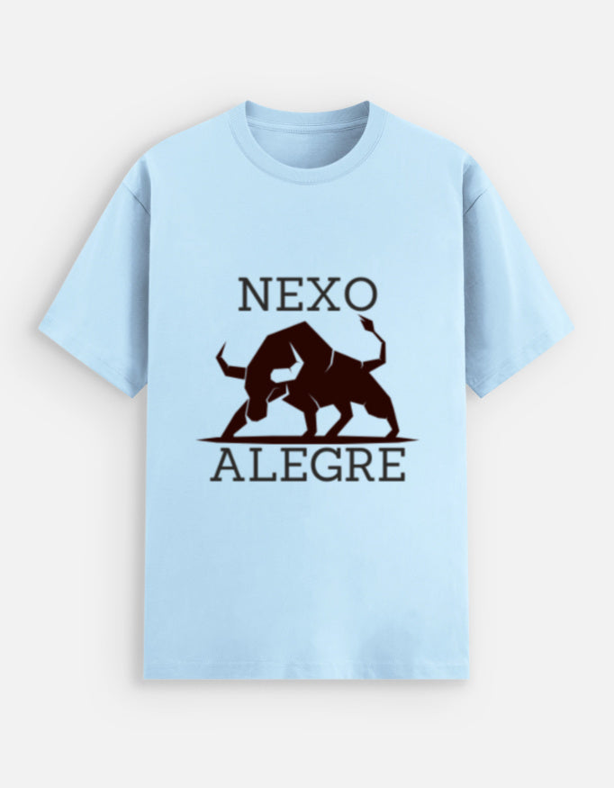 Baby Blue Stretchy t-shirt with Spanish Bull. Best for Bike Riders, Athlete and casual wear.